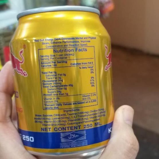 NƯỚC TĂNG LỰC BÒ HÚC THÁI REDBULL 250ML