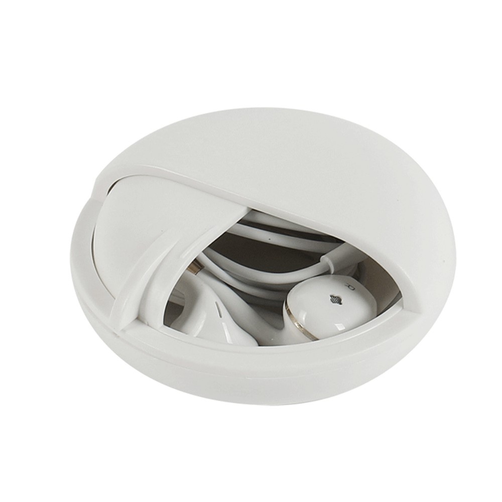 Hộp Đựng Bảo Vệ Dây Cáp / Tai Nghe Bằng Nhựa Abs Cứng Hình Tròn Nhiều Màu Sắc Đa Năng