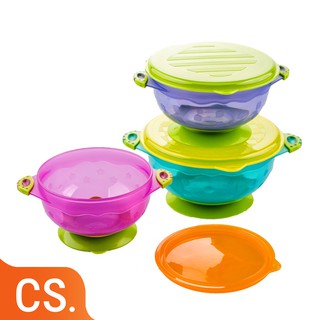 Bộ 3 bát ăn dặm hút chân không SKIDS Babycare