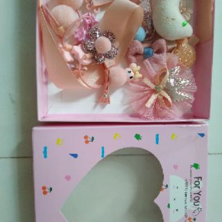Bộ kẹp tóc, buộc tóc 18 món loại đẹp cho bé
