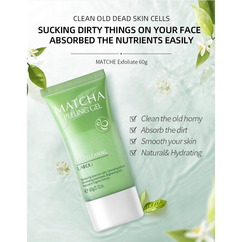 [Hàng mới về] Gel tẩy da chết Laiko chiết xuất trà xanh làm trắng và dưỡng ẩm da | BigBuy360 - bigbuy360.vn