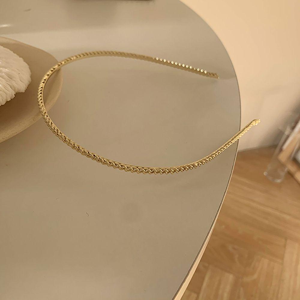 Băng Đô Cài Tóc Bằng Kim Loại Phong Cách Cổ Điển Thanh Lịch Dành Cho Nữ