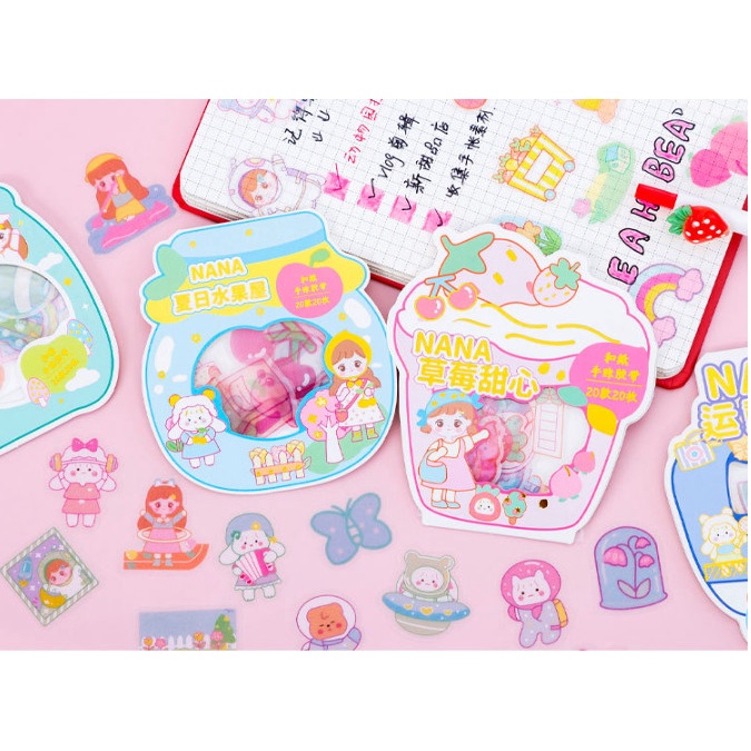 Sticker vỉ bé gái Nana