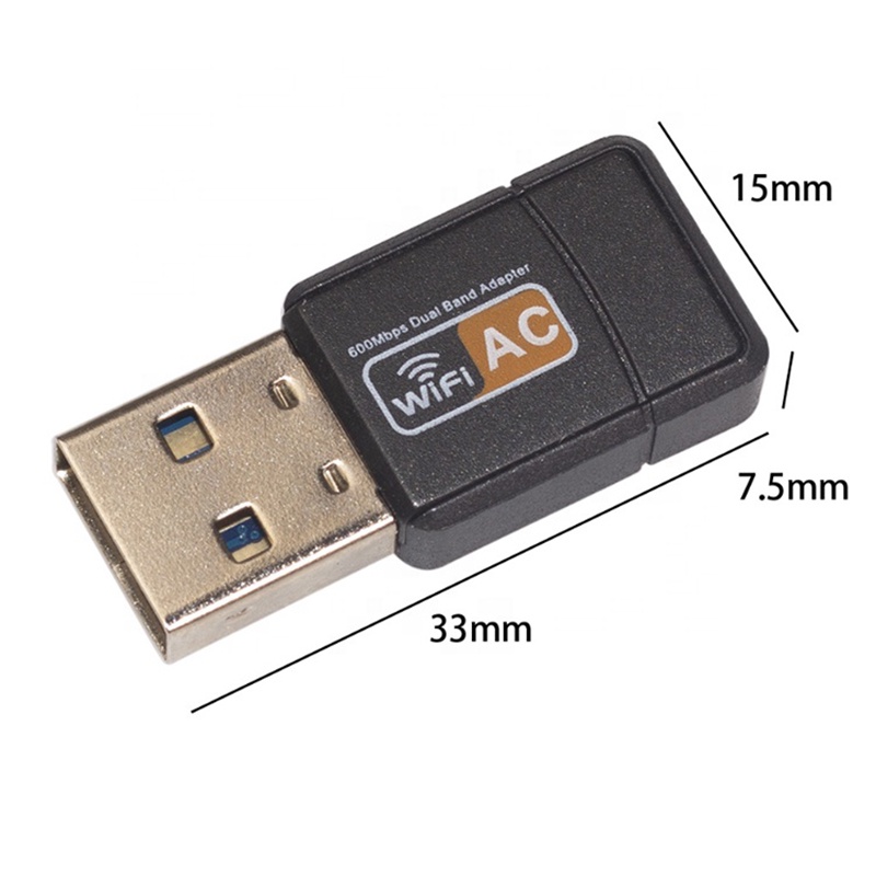 Usb Wifi 600mbps 2.4g / 5g Hz 802.11ac Pc Laptop