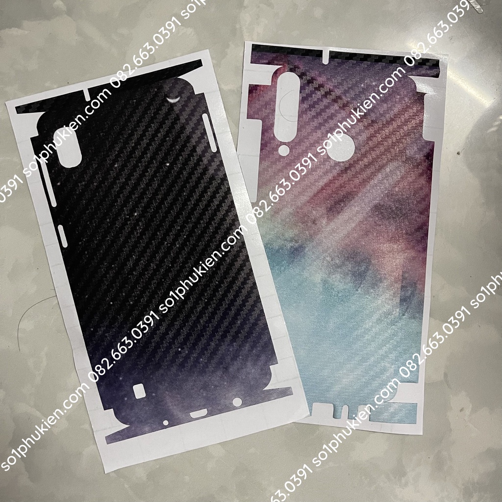 Miếng dán mặt lưng skin carbon in hình theo yêu cầu