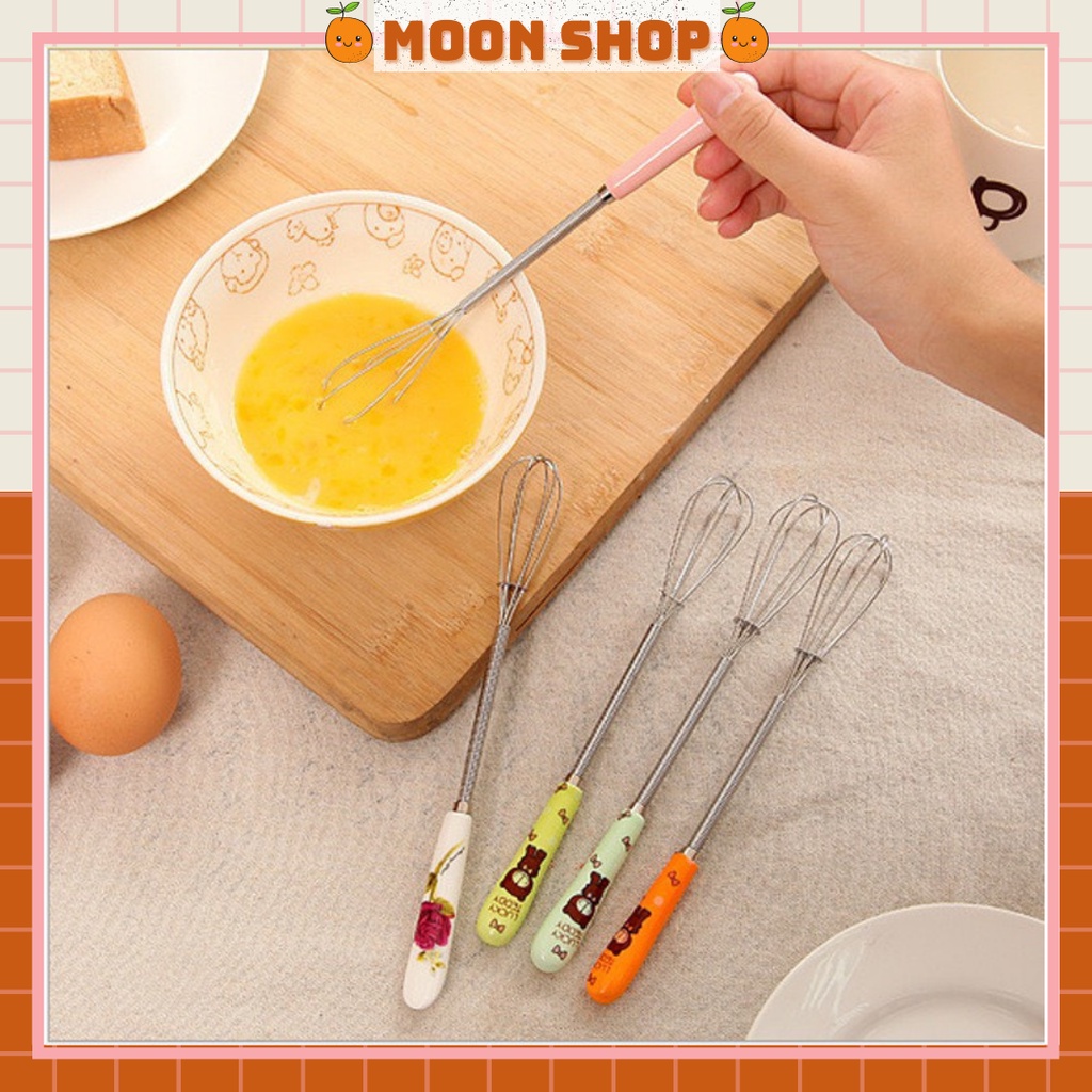 Cây Đánh Trứng, Cafe Cầm Tay Chất Liệu Inox An Toàn Tiện Dụng Moon Shop