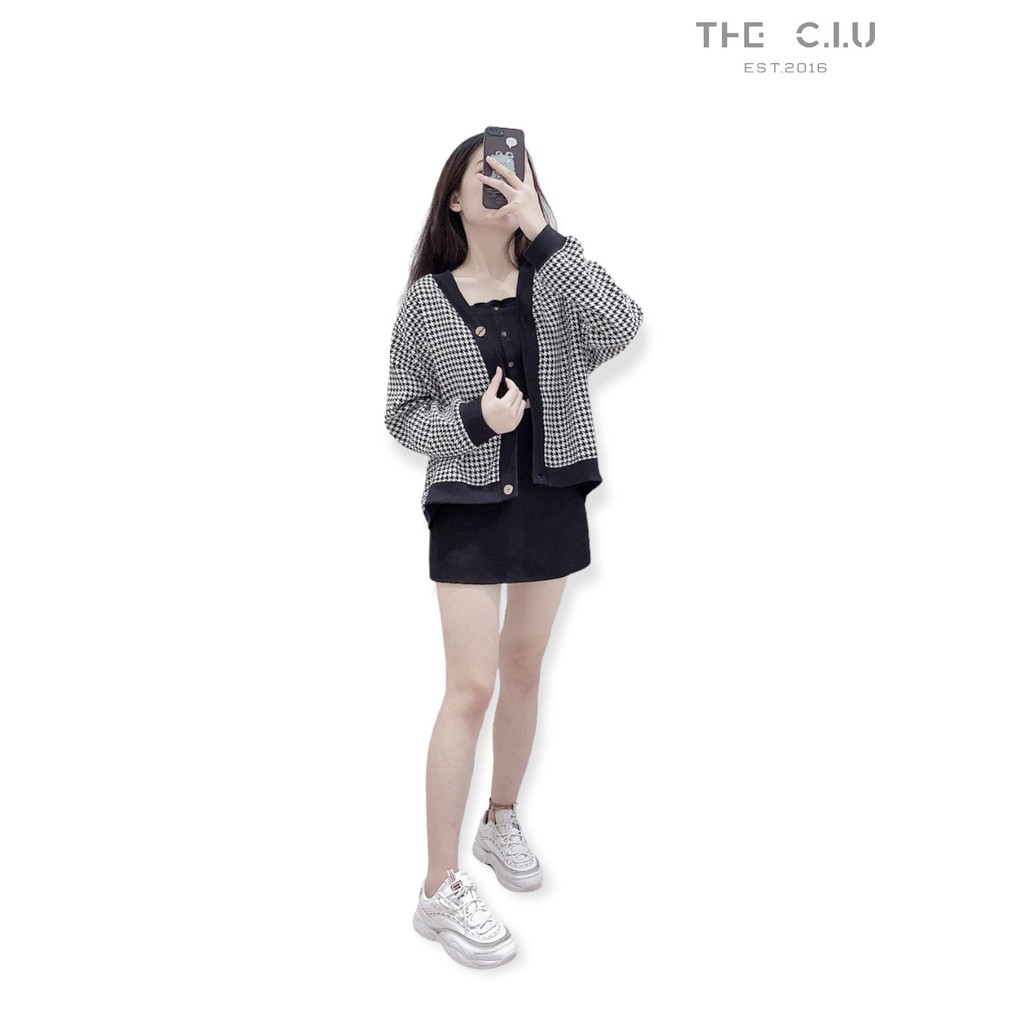 Áo khoác caro THE CIU - Checkered Cardigan