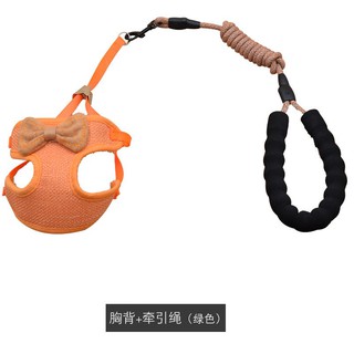 dây dắt yếm body có nơ dành cho chó mèo