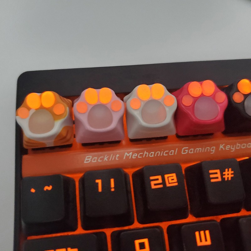 Nút Bàn Phím Cơ Bằng Kim Loại Hình Dấu Chân Mèo Đáng Yêu Cho Cherry Mx Switches