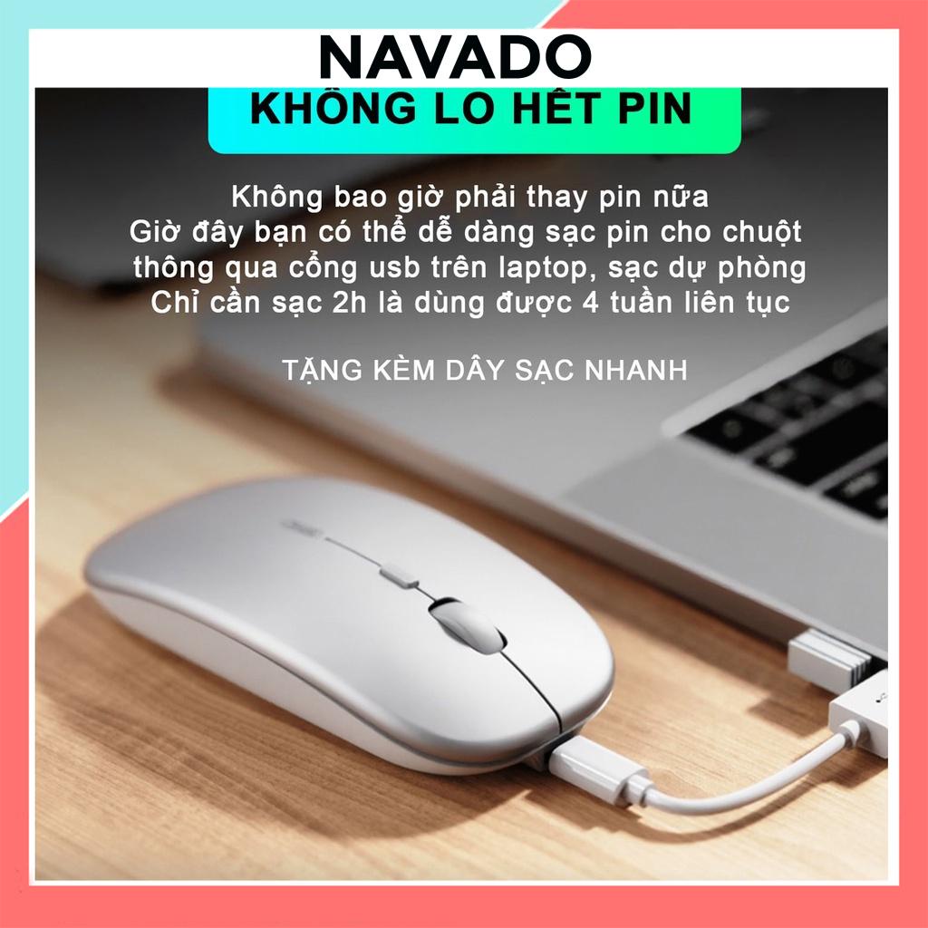 Chuột Không Dây M103 Chuột Bluetooth wireless 2 chức năng tự sạc cho laptop Macbook Ipad, Pin Sạc 1600 Dpi