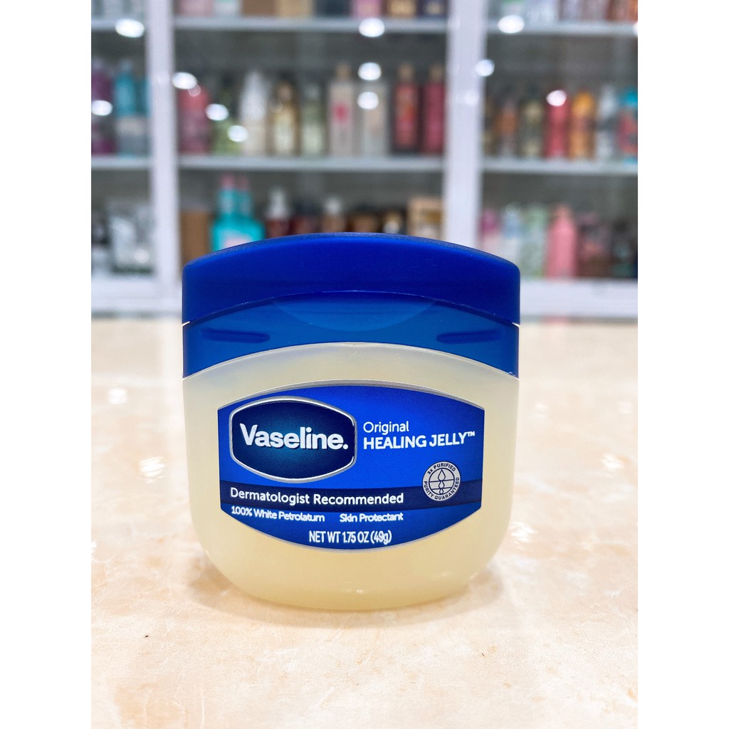 (49g) Sáp Dưỡng Ẩm Vaseline 100% White Petrolatum Original Healing Jelly USA