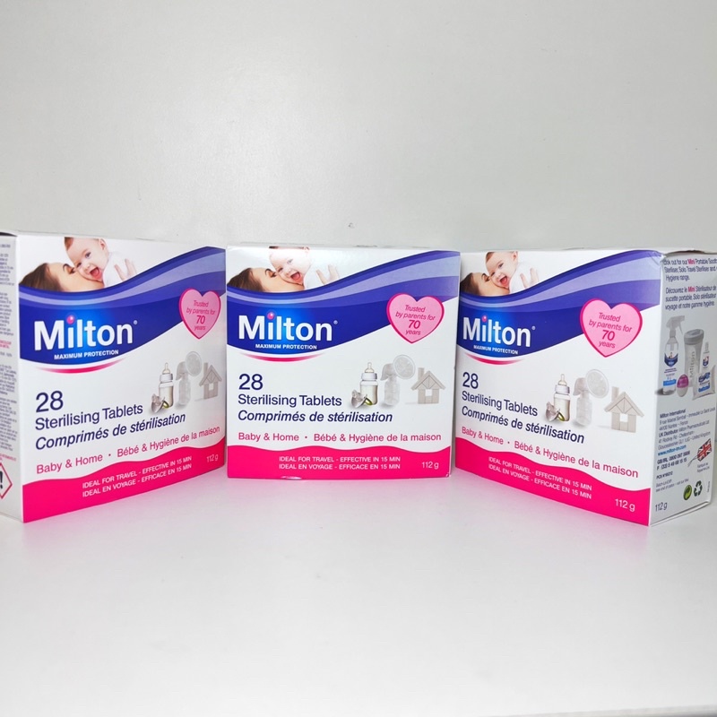 Viên tiệt trùng Milton hộp 28 viên - date mới - hàng đi Air