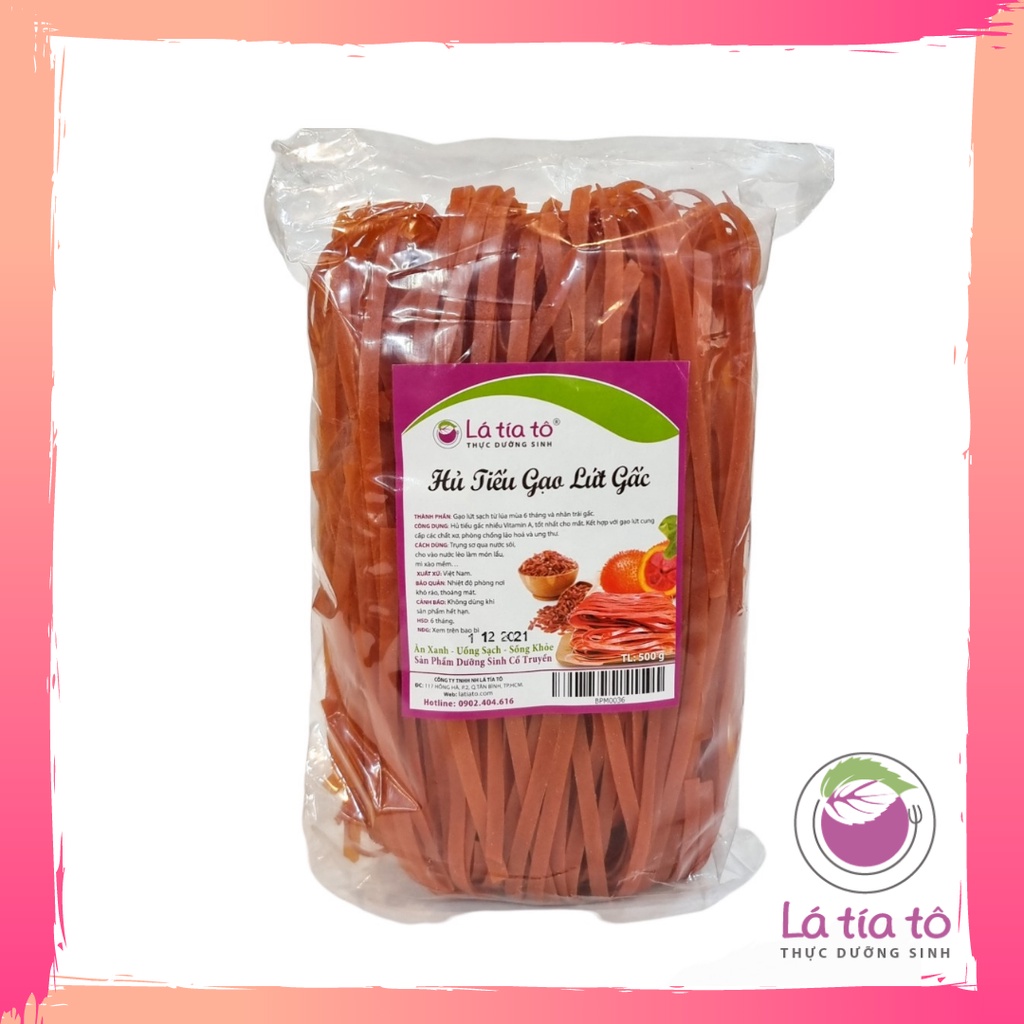 PHỞ GẠO LỨT GẤC 500GR / HỦ TIẾU GẤC - LÁ TÍA TÔ