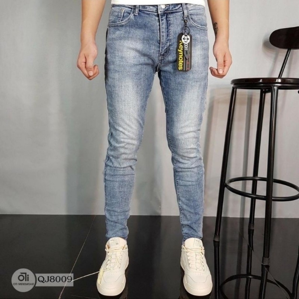 Quần Jean Nam Chất Bò AD51JM Xanh Cào Cao Cấp Trẻ Trung | BigBuy360 - bigbuy360.vn