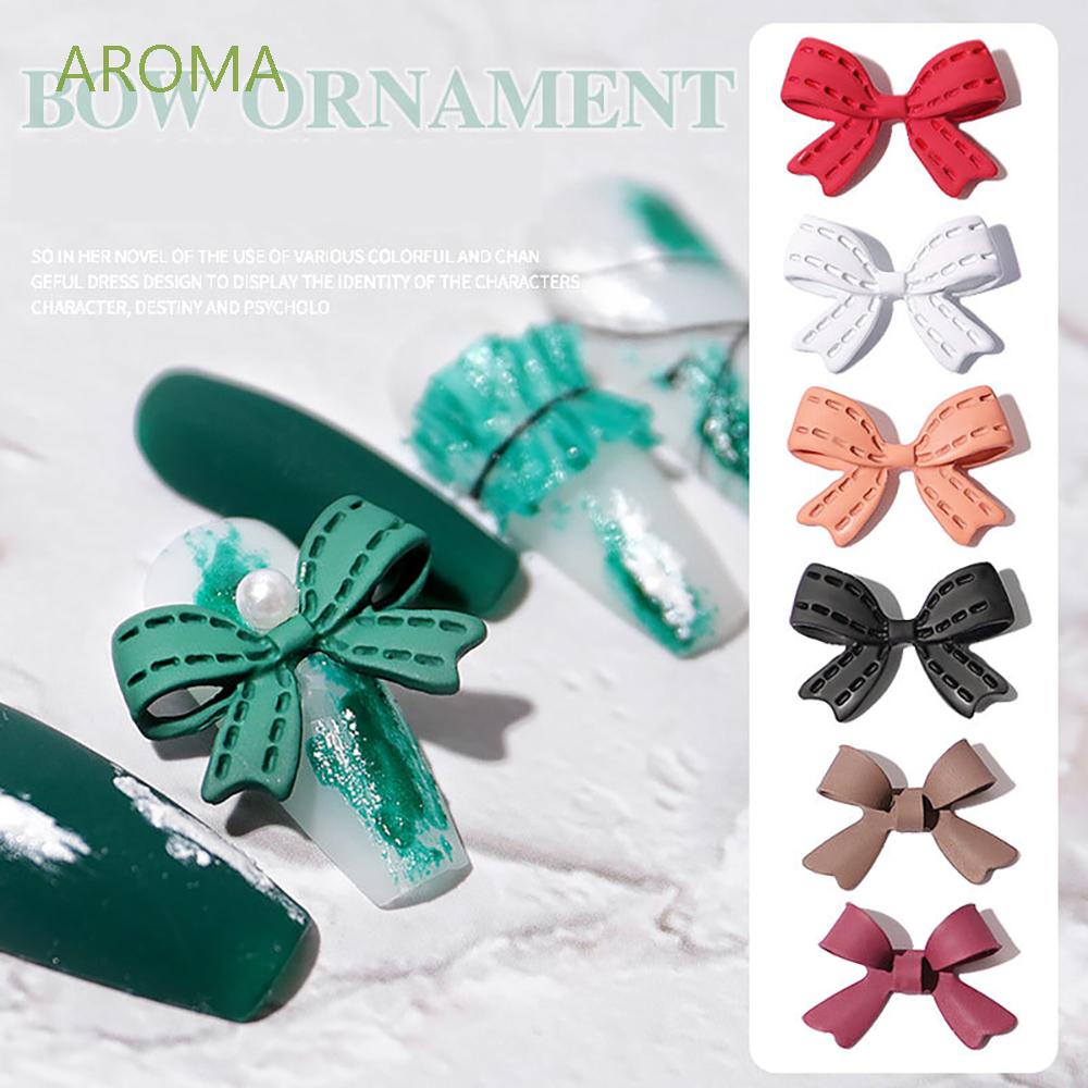 [Hàng mới về] Bộ 10 nơ 3D đính trang trí móng tay bằng hợp kim