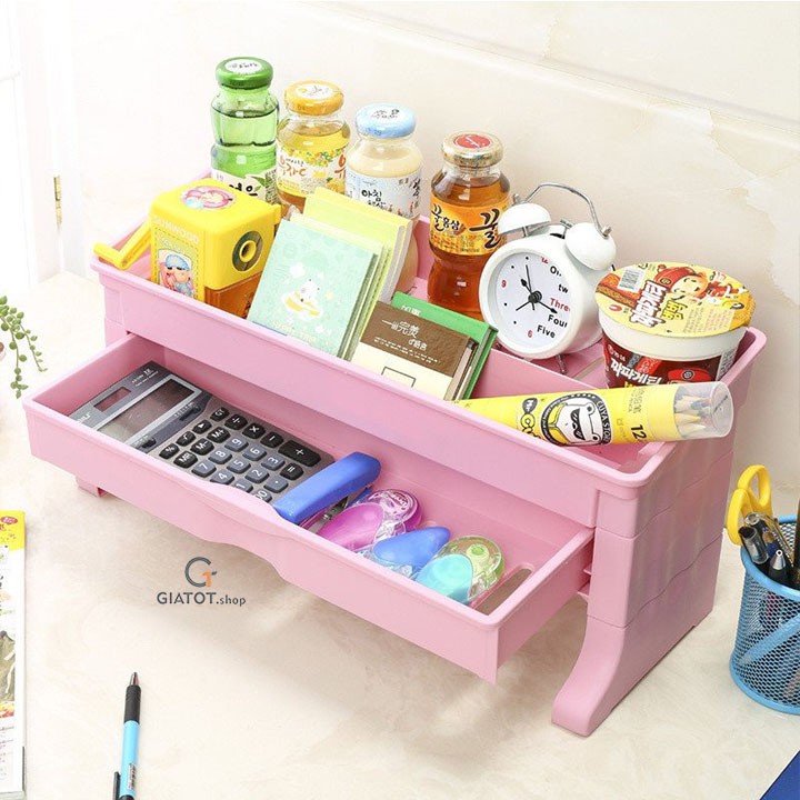 Kệ nhựa gia dụng cao cấp đa năng đựng gia vị, hóa mỹ phẩm và TB văn phòng