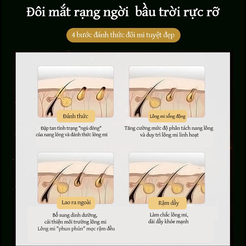 Serum Nuôi Dưỡng Lông Mi 30ml Không Dễ Nhòe Giúp Làm Dày Lông Mi