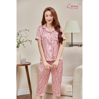 Đồ Bộ Mặc Nhà Emma Pyjama Lụa Mèo EHLLU.22.16.09