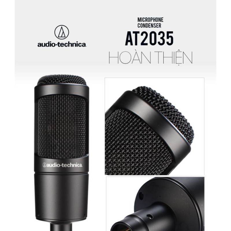 [Mã ELHACE giảm 4% đơn 300K] Micro thu âm Audio Technica AT2035 tặng dây mic cao cấp