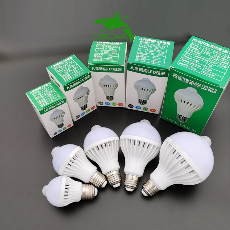 [FREESHIP] Bóng đèn cảm ứng hồng ngoại tự động sáng khi có người, bóng đèn cảm biến