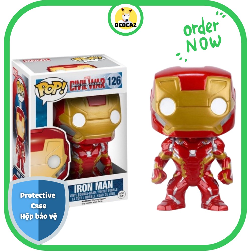 [Ship Hỏa Tốc] [Tặng Hộp Bảo Vệ] [Chính hãng]Mô hình Funko Iron Man Tony Stark Avengers Biệt đội siêu anh hùng Người sắt
