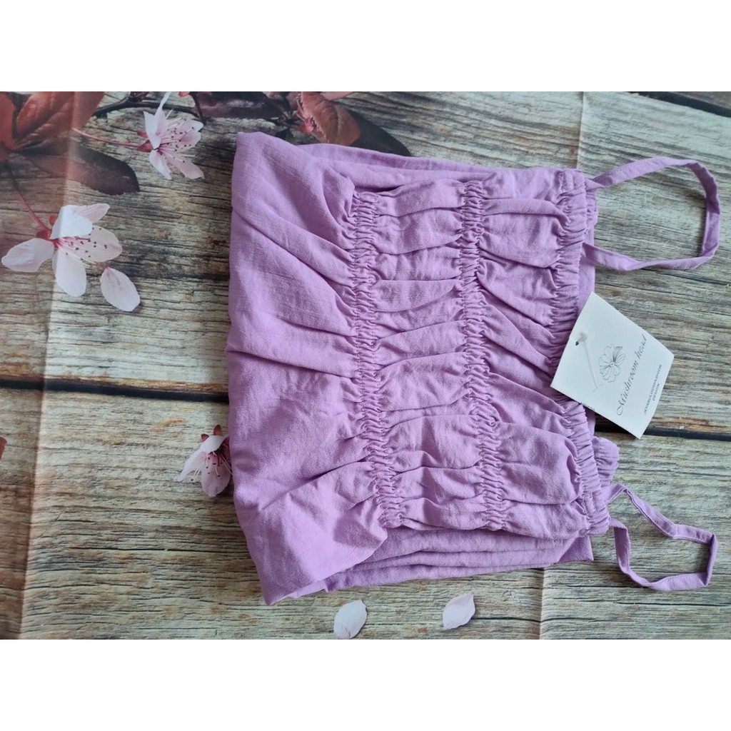 FEESHIP Váy maxi nhúm ngực chun 3 vòng thắt nơ điệu đà hót hít | BigBuy360 - bigbuy360.vn