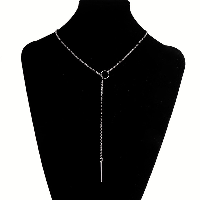 Vòng cổ Sợi Xích Kim Loại Phong Cách Punk Đơn Giản Thời Trang