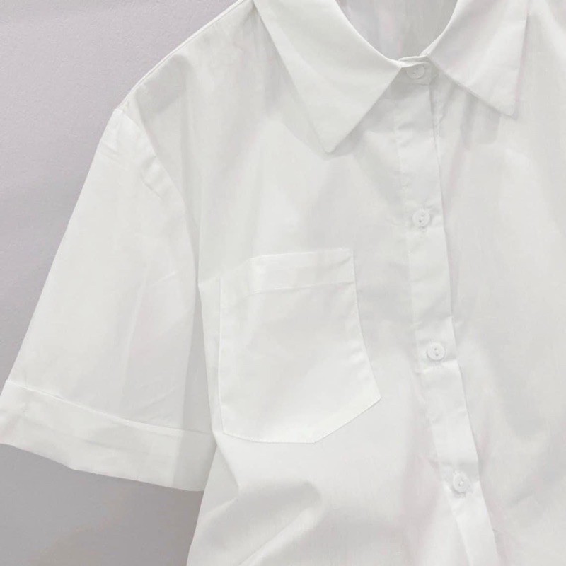 Áo Sơmi Trắng Tay Ngắn Vải Siêu XỊN MỊN ❤️ [ẢNH THẬT]