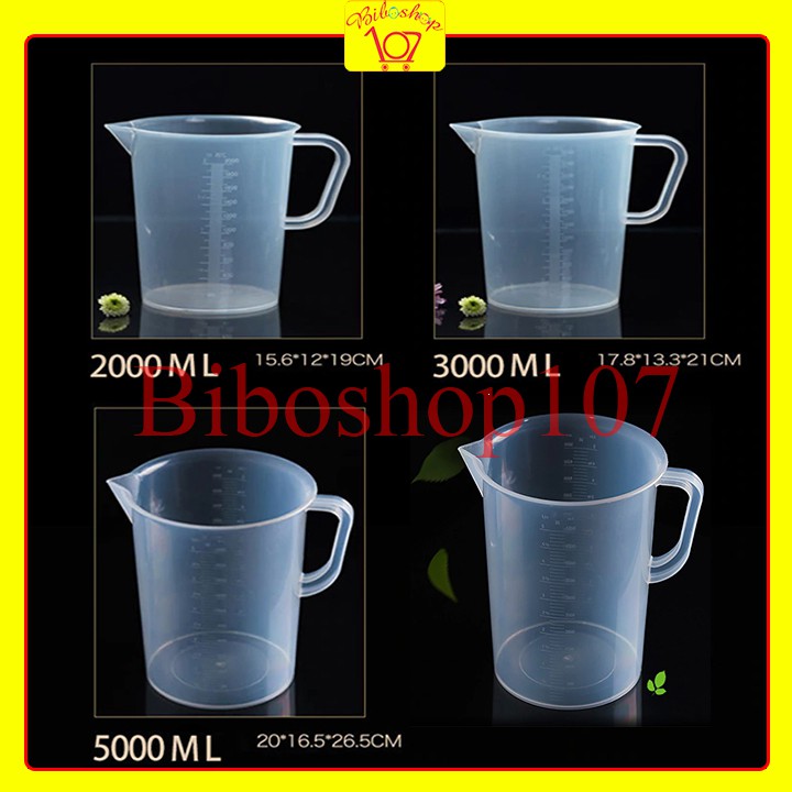 Ca đong nhựa chia định lượng 2000ml , 3000ml , 5000ml (tùy chọn)