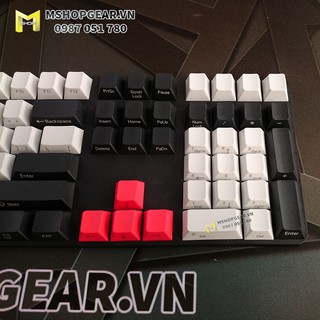 Keycap Retro Trắng - Đen ninja thick pbt cherry profile 108 keys