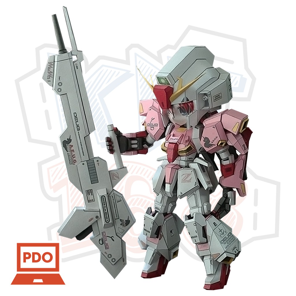 Mô hình giấy Robot Gundam Girl MSZ-006 Zeta
