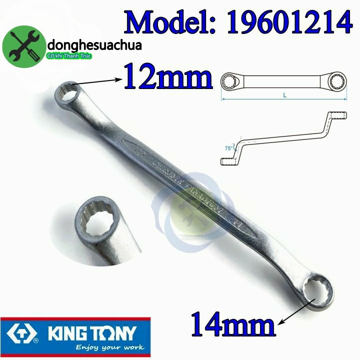 Cờ lê hai đầu tròng 12mm và 14mm Kingtony 19601214