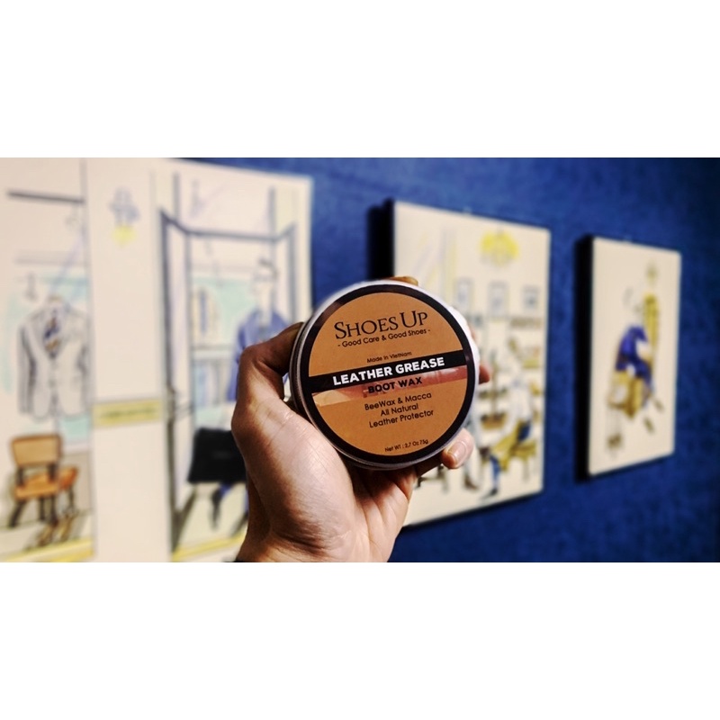 Shoes Up Leather Grease - Sáp dưỡng đồ da chuyên sâu dành cho giày,bốt, áo khoác da