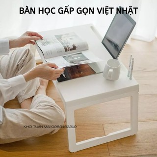 Bàn Học Gấp Gọn Cho Bé Thông Minh, Bàn Nhựa Việt Nhật Chính Hãng 1833 Cao Cấp Có Khe Cắm Bút Cắm Ipad