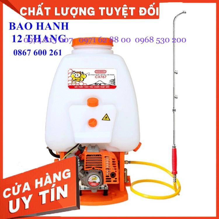 NÓNG! Máy Phun Thuốc Sâu chạy xăng Oshima 767CX, Bình xịt bơm thuốc khử trùng động cơ 2 thì Giá cực Chất