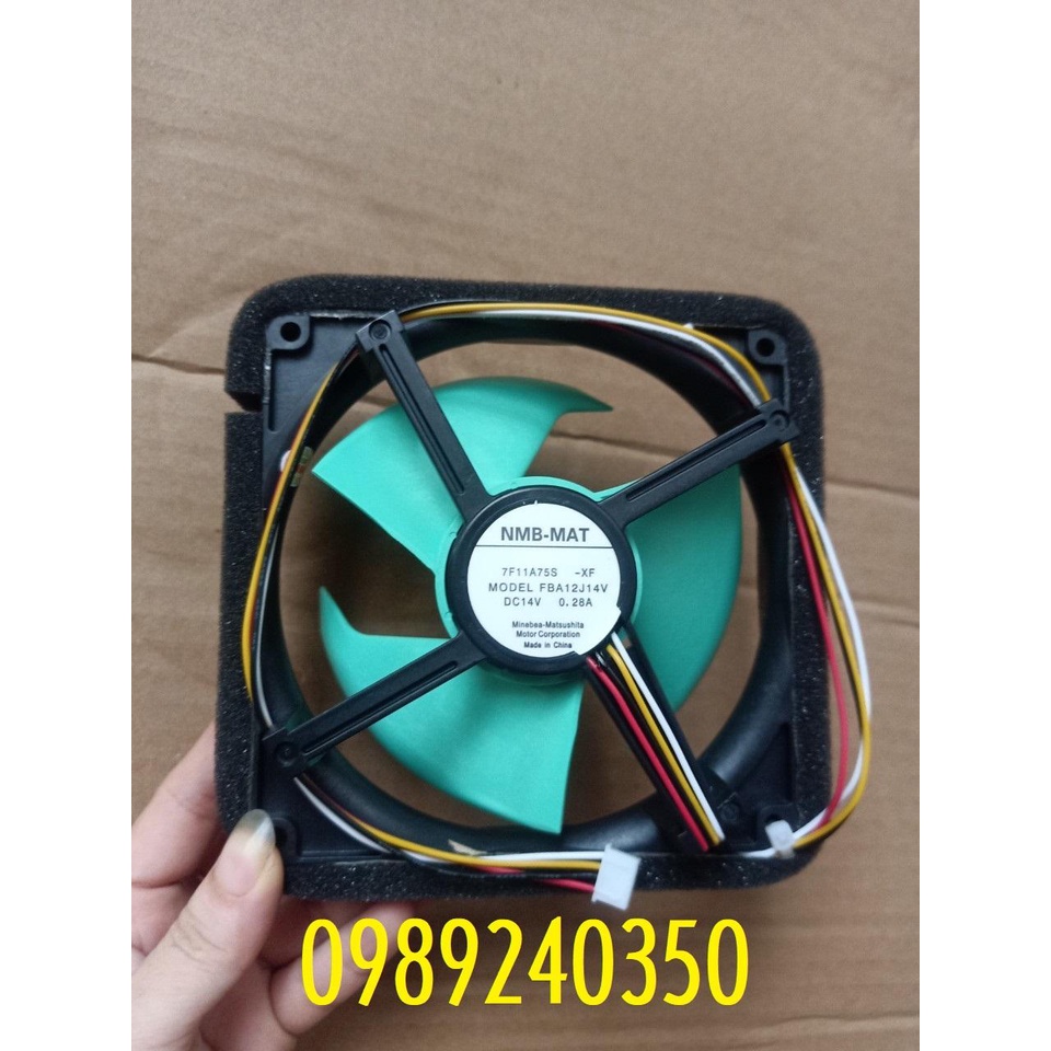 Quạt tủ lạnh DC 14V - 4 dây (hình vuông 12x12cm)