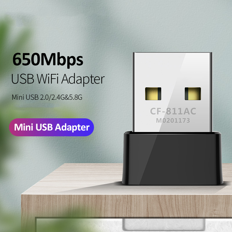 Usb Wifi 650mbs 2.4g & 5g Băng Tần Kép 802.11 Ac Cho Laptop