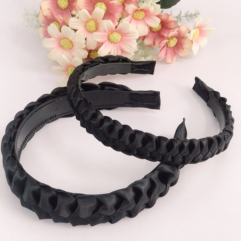 Băng Đô Tết Vải Satin Bờm Tóc Satin Bản To Nhỏ Sang Chảnh