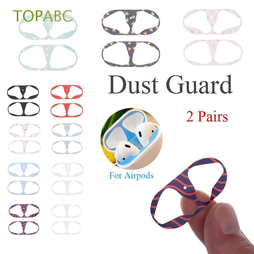 Bộ 2 cặp miếng dán chống bụi cho hộp sạc tai nghe Apple Airpods
