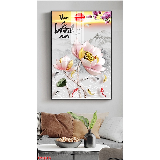 Tranh tráng gương in UV 5D Mica bóng mịn Joce.Decor G4, tranh treo tường phòng khách bền đẹp 40 năm Ko phai màu