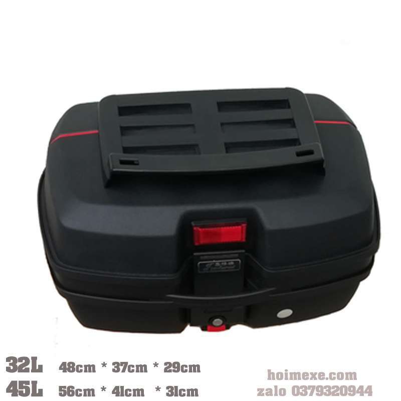 Thùng sau givi sport 45L có kệ và tựa lưng, tặng kèm đế givi