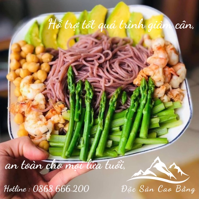 500g Bún ngũ sắc ăn kiêng hỗ trợ giảm cân, eat clean, màu tự nhiên, bún cẩm, bún chùm ngây,... đặc sản Cao Bằng