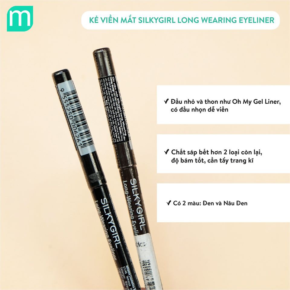 Kẻ Viền Mắt Silkygirl Long Wearing Eyeliner