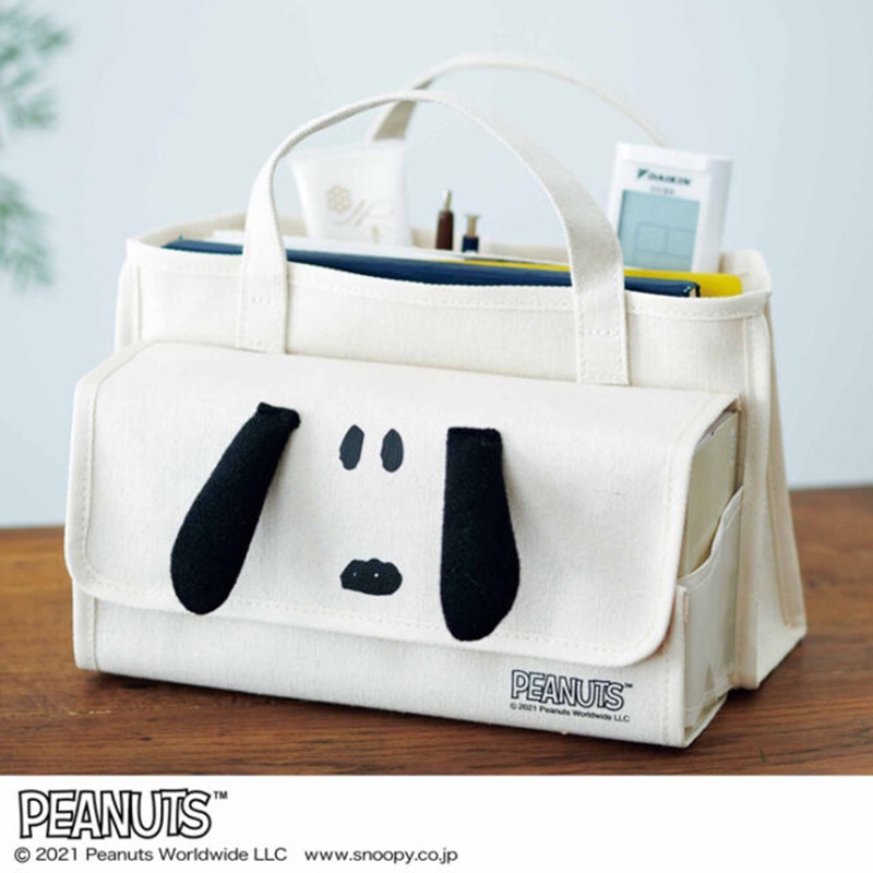 Túi Xách Vải Canvas Đa Năng In Hoạt Hình snoopy Kiểu Nhật Bản Dễ Thương Cho Mẹ Bỉm Sữa