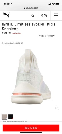 Giày IGNITE Limitless SR evoKNIT hiệu PUMA
