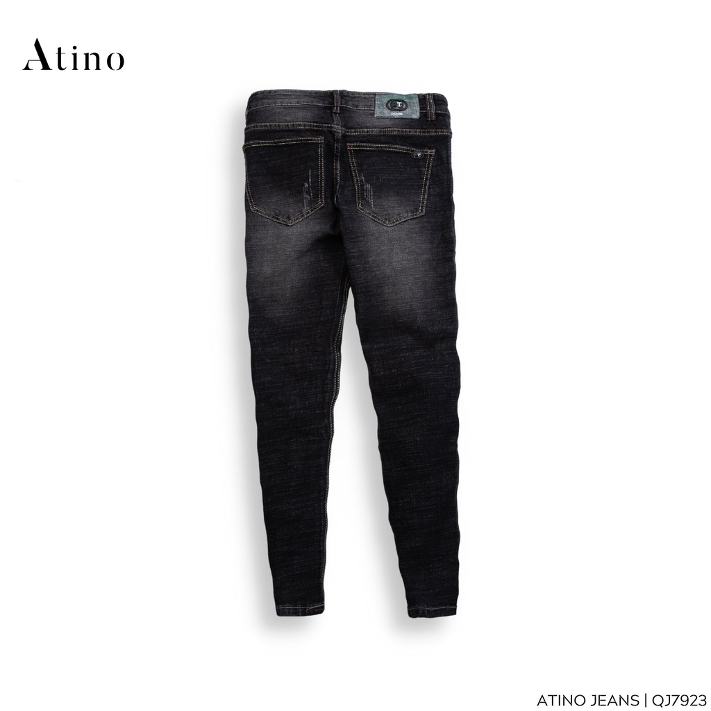 Quần Jean Nam Đen Cào ATINO Chất Liệu Jean Pha Spandex Form Slim-Fit QJ7923 | BigBuy360 - bigbuy360.vn