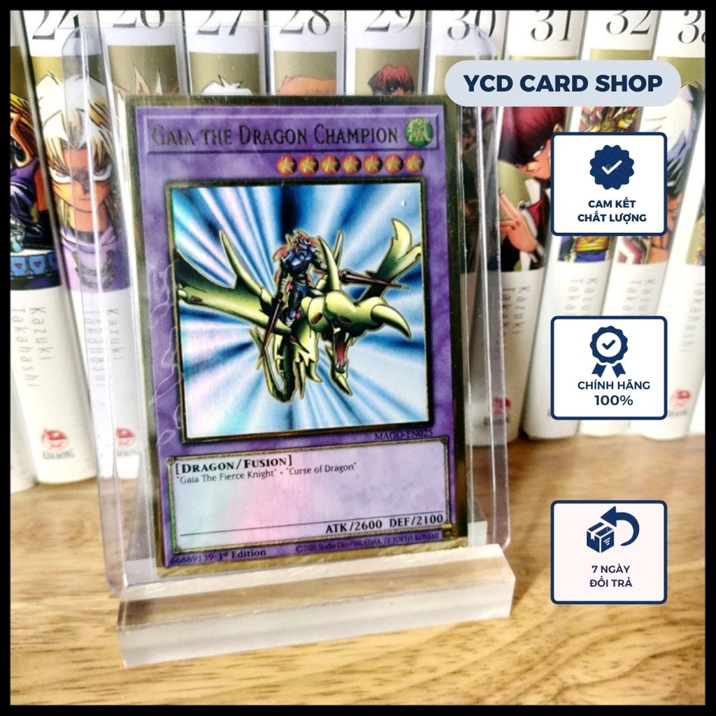 Thẻ bài yugioh chính hãng  Gaia the DragonChampion – Premium Gold Rare