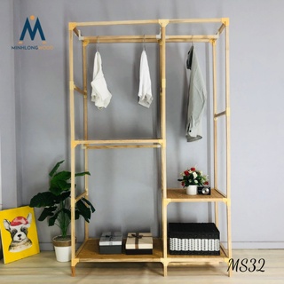 Kệ treo đồ Minhlongwood - 3 buồng 1 ngăn - M32