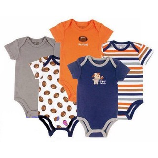 Set 5 body suits cộc tay đủ màu bé trai, gái