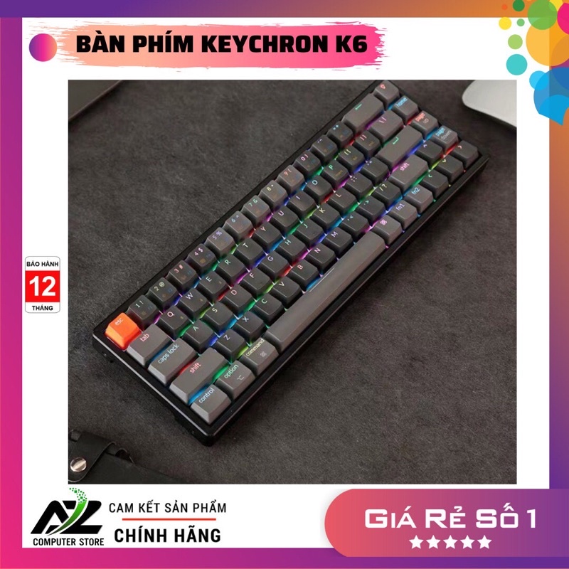 Keychron K6 - Bàn phím cơ Keychron K6 nhôm (Cam kết chính hãng)